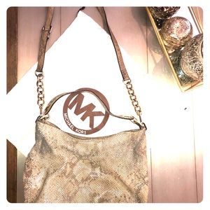 Authentic Michael Kors Large Snakeskin Bag